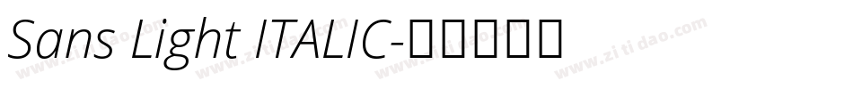 Sans Light ITALIC字体转换